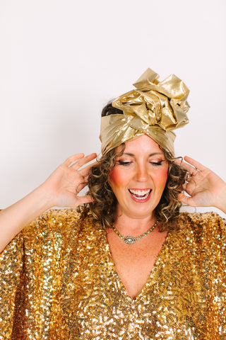 Gold Lame Party Wrap