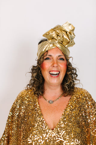 Gold Lame Party Wrap