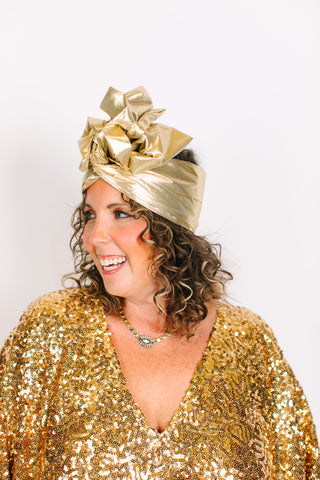 Gold Lame Party Wrap
