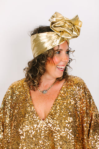 Gold Lame Party Wrap