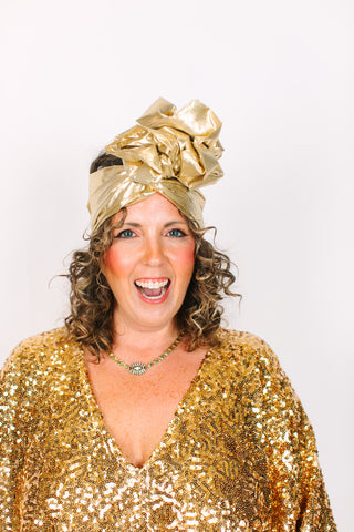 Gold Lame Party Wrap