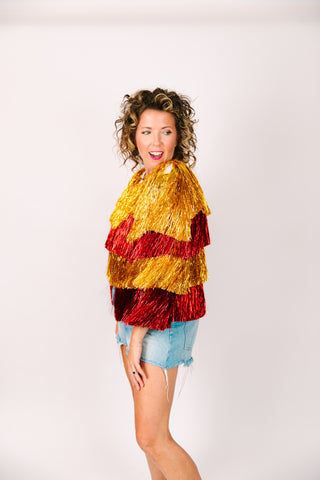 Gold & Red Tinsel Jacket