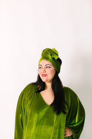 Olive Velvet Party Wrap