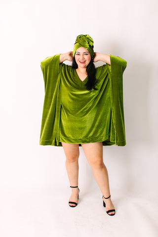 Olive Velvet Party Wrap