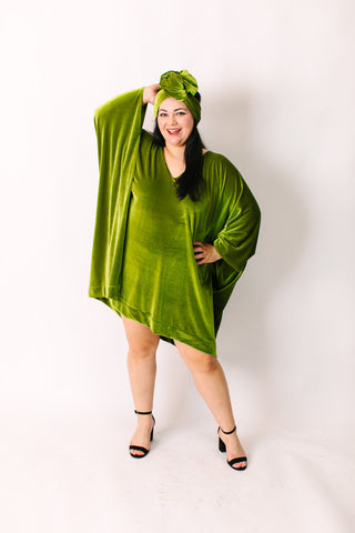 Olive Velvet Party Wrap