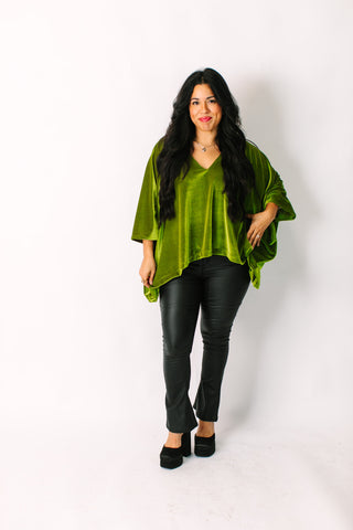 Olive Velvet Tunic