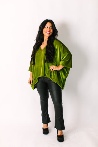 Olive Velvet Tunic
