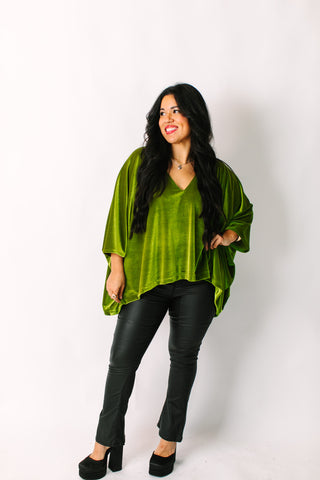 Olive Velvet Tunic