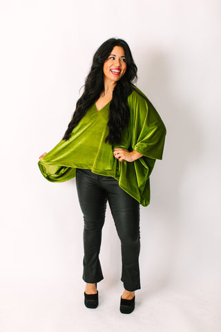 Olive Velvet Tunic