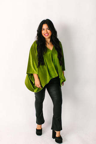Olive Velvet Tunic