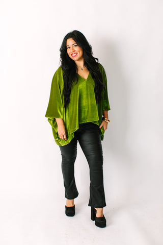 Olive Velvet Tunic