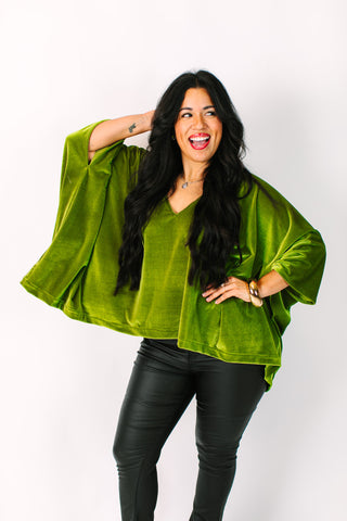Olive Velvet Tunic