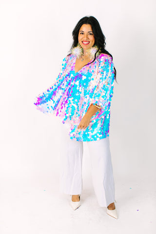 Iridescent Paillette Tunic