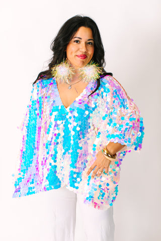 Iridescent Paillette Tunic