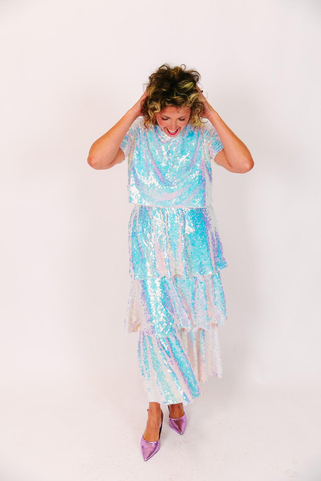 Sparkling Gems Fringe Skirt