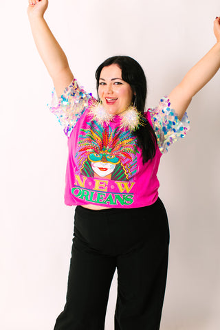 NOLA Paillette Party Tee