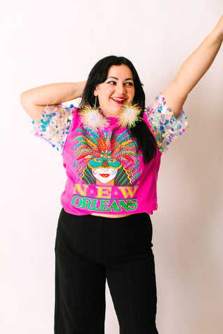 NOLA Paillette Party Tee