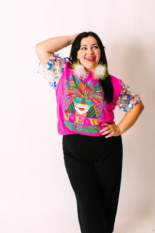 NOLA Paillette Party Tee