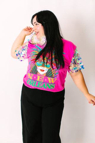 NOLA Paillette Party Tee