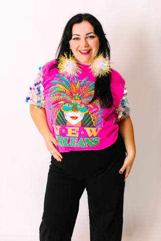 NOLA Paillette Party Tee
