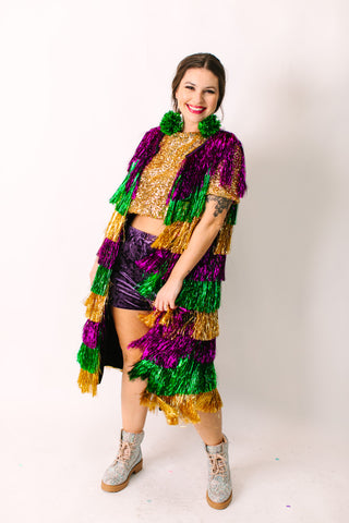 Mardi Gras Tinsel Duster