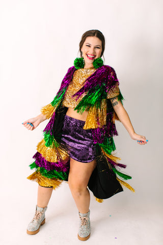 Mardi Gras Tinsel Duster