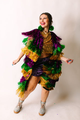 Mardi Gras Tinsel Duster