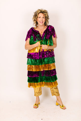 Mardi Gras Tinsel Duster