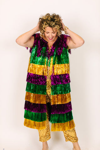 Mardi Gras Tinsel Duster