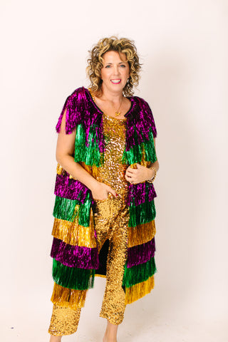 Mardi Gras Tinsel Duster