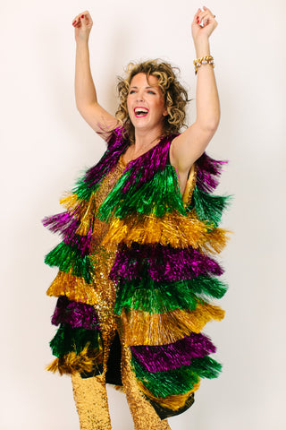 Mardi Gras Tinsel Duster