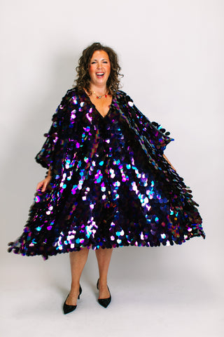 Oil Slick Jumbo Paillette Mid Caftan