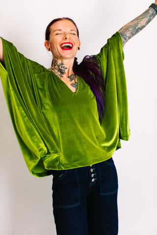 Olive Velvet Tunic