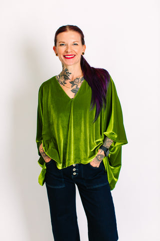 Olive Velvet Tunic