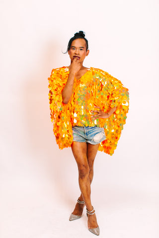 Neon Orange Jumbo Tunic