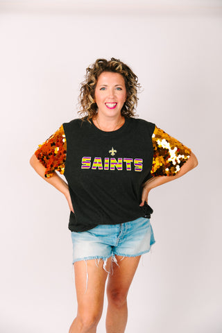 Purple Green & Gold Saints Party Tee