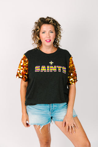 Purple Green & Gold Saints Party Tee