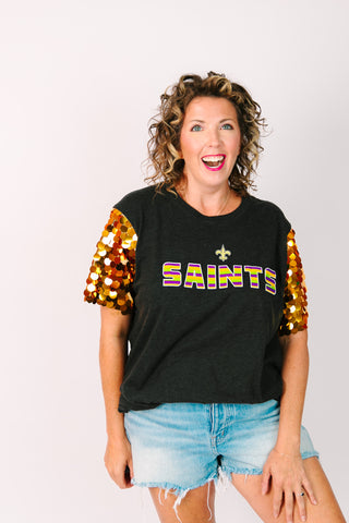 Purple Green & Gold Saints Party Tee