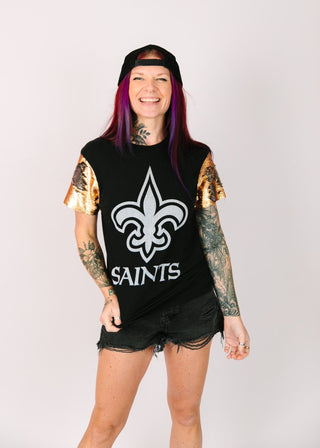 Saints Muted Gold Party Tee