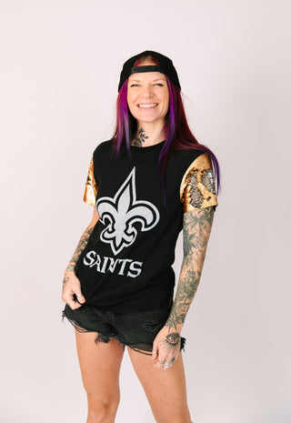 Saints Muted Gold Party Tee