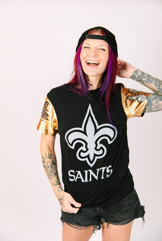 Saints Muted Gold Party Tee