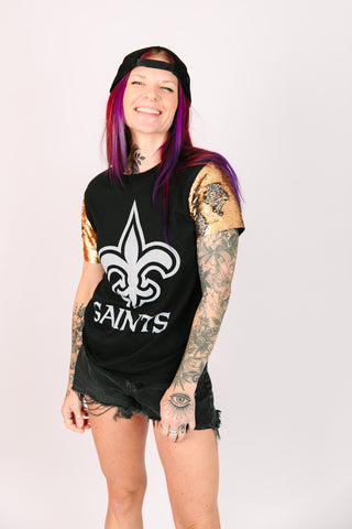 Saints Muted Gold Party Tee