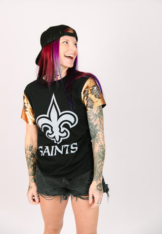 Saints Muted Gold Party Tee