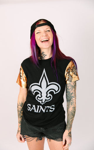 Saints Muted Gold Party Tee