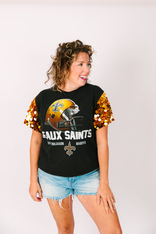 Geaux Saints Paillette Party Tee