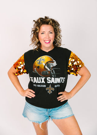 Geaux Saints Paillette Party Tee