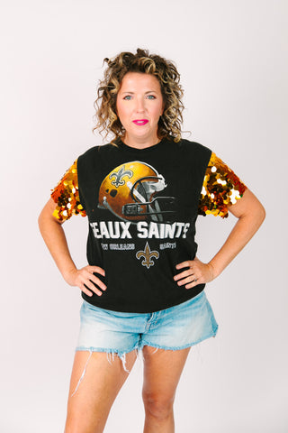 Geaux Saints Paillette Party Tee