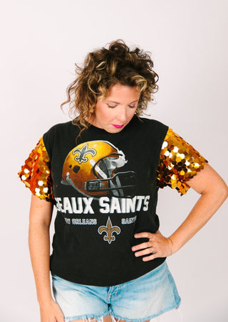 Geaux Saints Paillette Party Tee