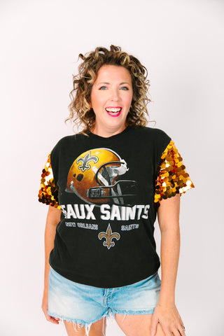 Geaux Saints Paillette Party Tee