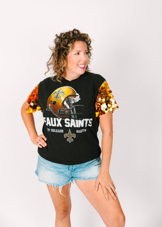 Geaux Saints Paillette Party Tee